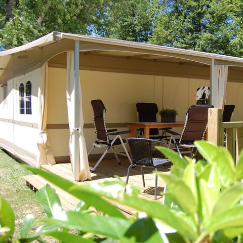 Canvas and wooden tent 8 persons - Glamping tent Cahors