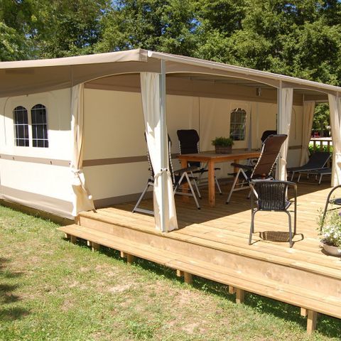 Canvas and wooden tent 8 persons - Glamping tent Cahors