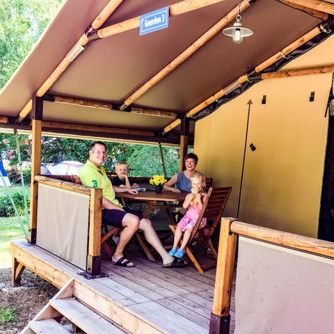 Canvas and wooden tent 5 persons - Lodgetent Gourdon