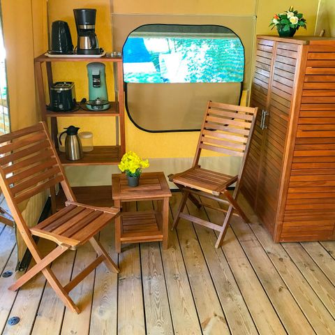 Canvas and wooden tent 5 persons - Lodgetent Gourdon