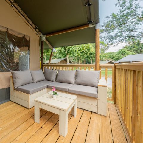 Canvas and wooden tent 6 persons - Lodgetent Bergerac Deluxe