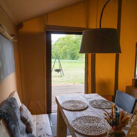 Canvas and wooden tent 5 persons - Luxury
