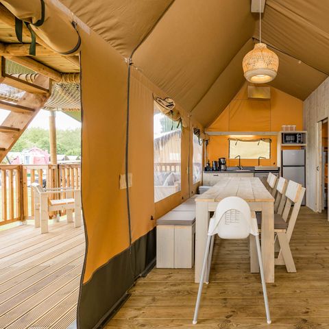 Canvas and wooden tent 8 persons - Stuuflodge Deluxe