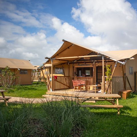 Canvas and wooden tent 6 persons - Sahara tent