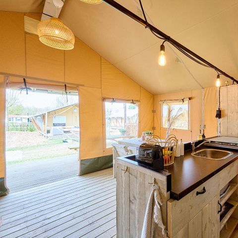 Canvas and wooden tent 6 persons - Safari tent | 6 berth