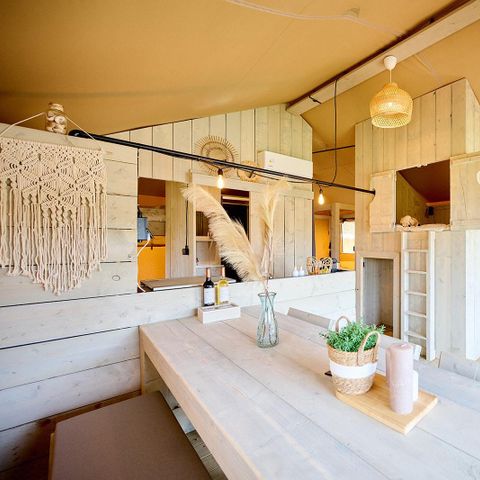 Canvas and wooden tent 6 persons - Safari tent | 6 berth