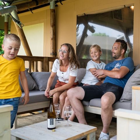 Canvas and wooden tent 7 persons - Safari tent