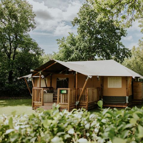 Canvas and wooden tent 7 persons - Safari tent