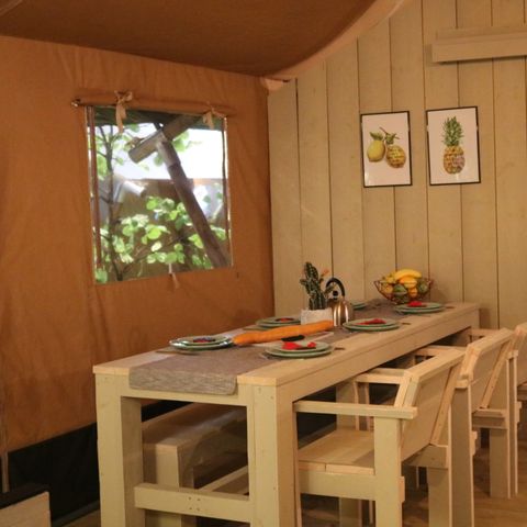 Canvas and wooden tent 7 persons - Safari tent