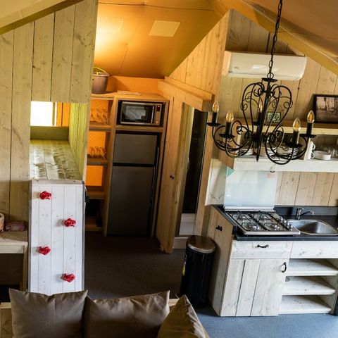 Canvas and wooden tent 7 persons - Safari tent