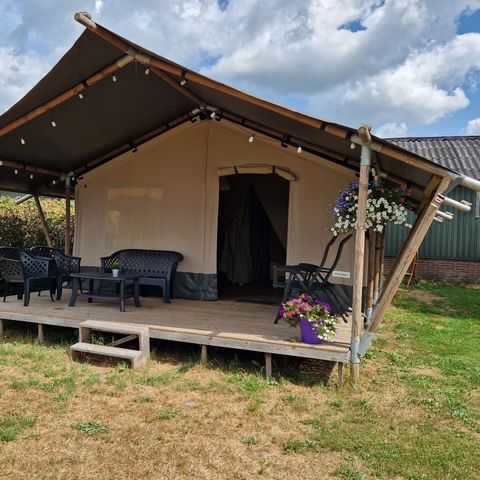 Canvas and wooden tent 6 persons - Safari tent