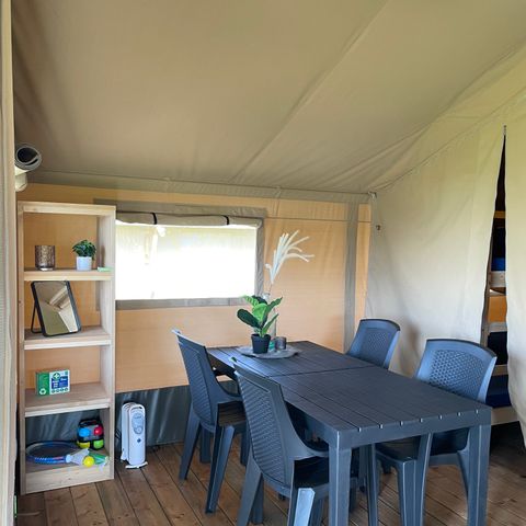 Canvas and wooden tent 6 persons