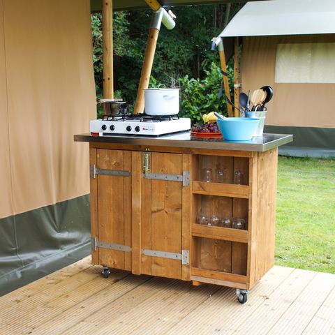 Canvas and wooden tent 4 persons