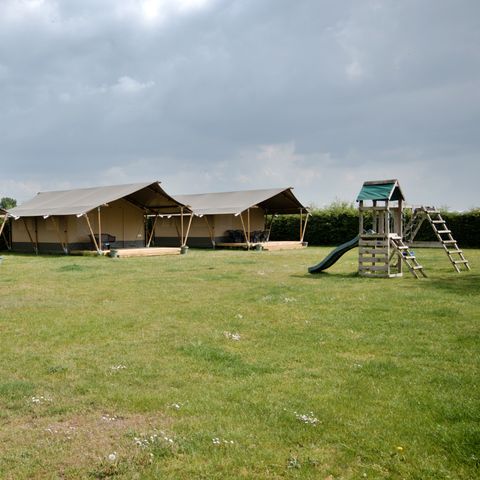 Canvas and wooden tent 6 persons - Safari tent