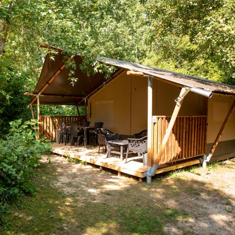 Canvas and wooden tent 4 persons - Safari tent