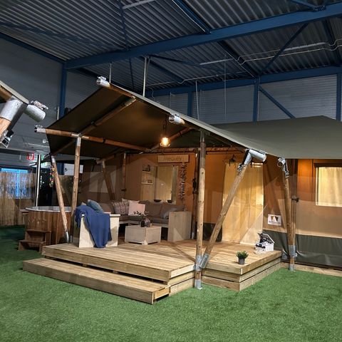 CANVAS AND WOOD TENT 7 people - Safari lodge de luxe