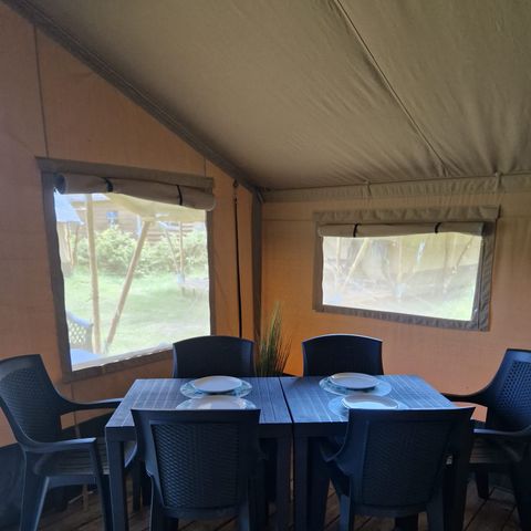 Canvas and wooden tent 4 persons