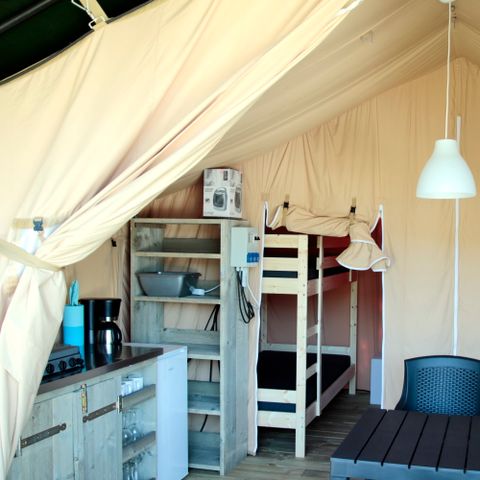 Canvas and wooden tent 4 persons