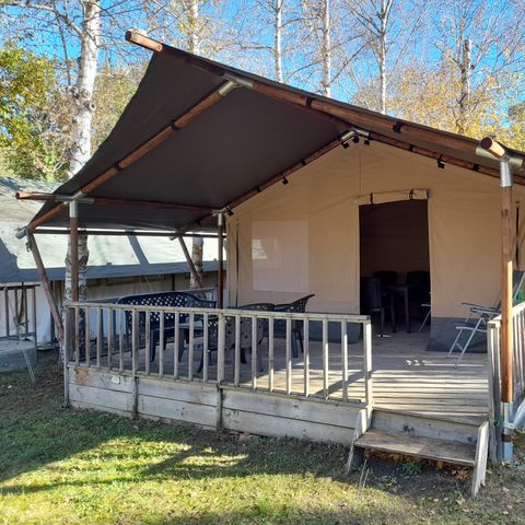 Canvas and wooden tent 6 persons