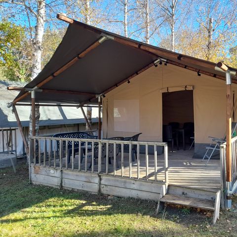 Canvas and wooden tent 6 persons