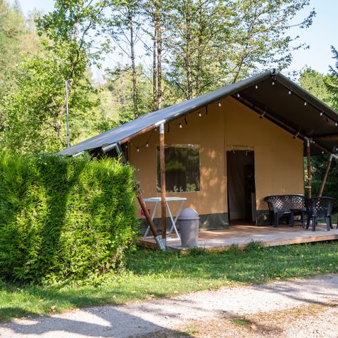 Canvas and wooden tent 6 persons