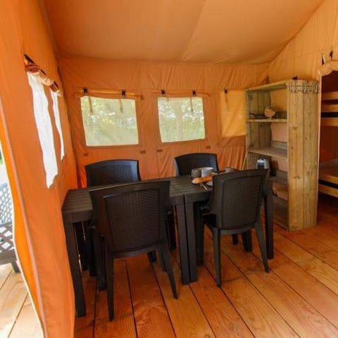 Canvas and wooden tent 6 persons