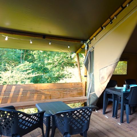 Canvas and wooden tent 6 persons