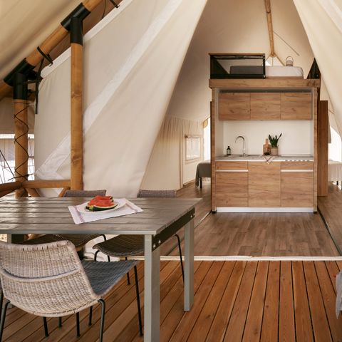 CANVAS AND WOOD TENT 6 people - GLAMPING FAMILY
