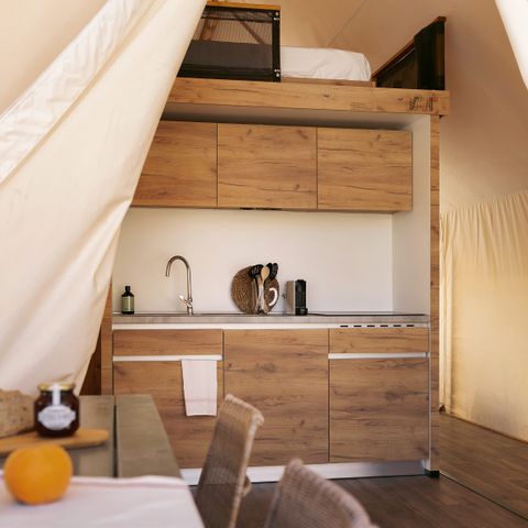 CANVAS AND WOOD TENT 6 people - GLAMPING FAMILY