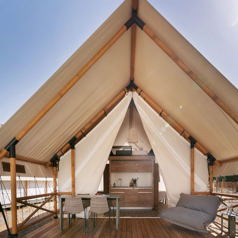 CANVAS AND WOOD TENT 6 people - GLAMPING FAMILY