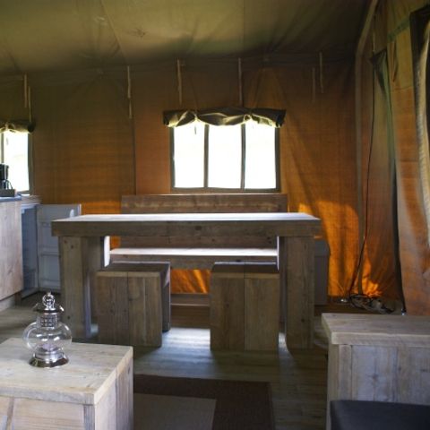 Canvas and wooden tent 6 persons - Safari tent
