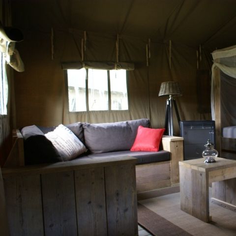 Canvas and wooden tent 6 persons - Safari tent