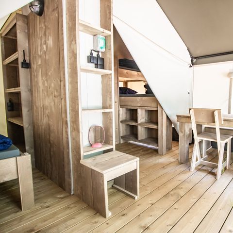 Canvas and wooden tent 5 persons - Safari tent basic
