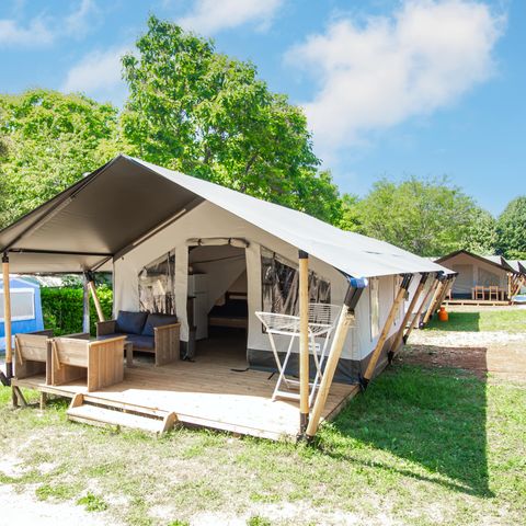 Canvas and wooden tent 5 persons - Safari tent basic