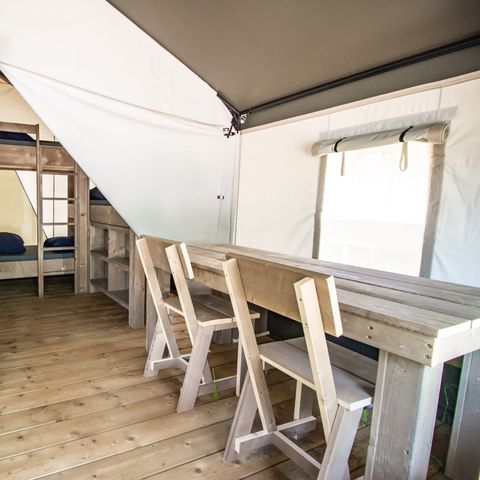 Canvas and wooden tent 5 persons - Safari tent basic