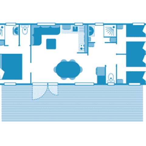MOBILE HOME 6 people - Cottage Cocoon 6p 3ch 2SdB air conditioning Premium