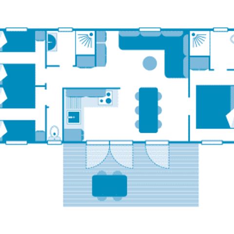 MOBILE HOME 6 people - Cottage 6p 3ch 2SdB ****