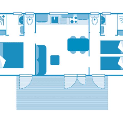 MOBILE HOME 4 people - Cottage Cocoon 4p 2ch 2SdB air conditioning Premium