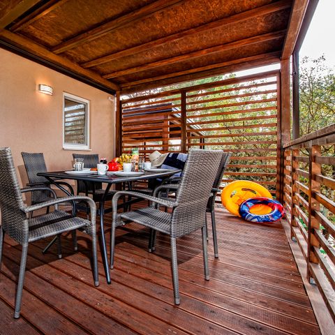 Mobile home 6 persons - Mobile-home | Comfort XL | 3 Bedrooms | 6 Pers | Raised terrace | 2 bathrooms | Air conditioning | TV
