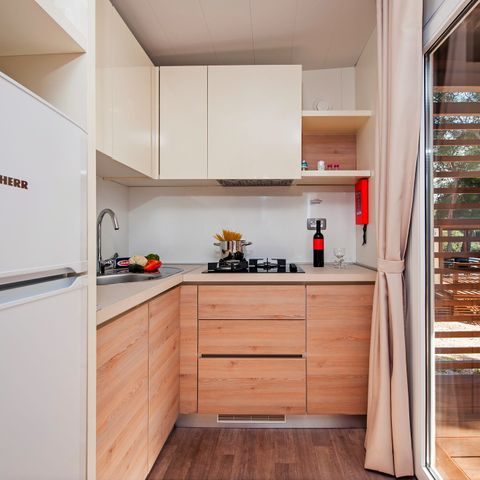 Mobile home 4 persons - | Comfort XL | 2 Bedrooms | 4 Pers | Raised terrace | 2 bathrooms | Air conditioning | TV