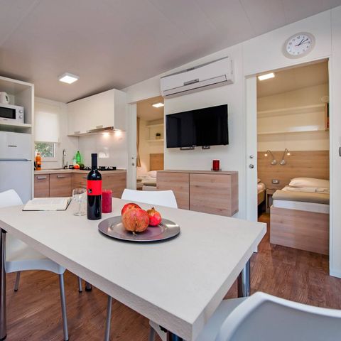 Mobile home 6 persons - Mobile-home | Comfort | 3 Bedrooms | 6 Pers | Raised terrace | 2 bathrooms | Air conditioning | TV