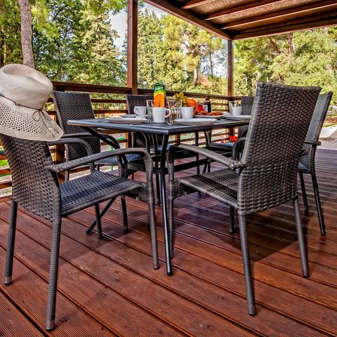 Mobile home 6 persons - Mobile-home | Comfort | 2 Bedrooms | 4/6 Pers | Raised terrace | 2 bathrooms | Air conditioning | TV