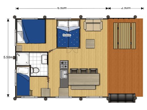 CANVAS AND WOOD TENT 6 people - Villatent Cottage