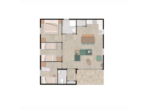 Bungalow 6 persons - Mole's Forest Lodge
