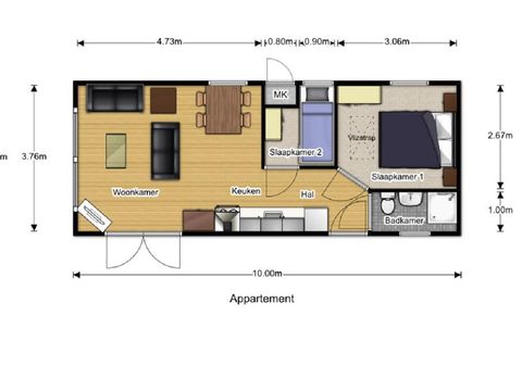 CHALET 3 people - Rafting - Violenlaan 150