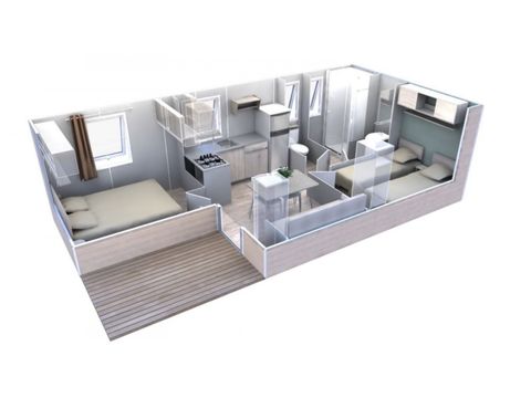 Mobile home 4 persons - Esterel - VIP Comfort - EVO - 29m² - Sea view and Jacuzzi