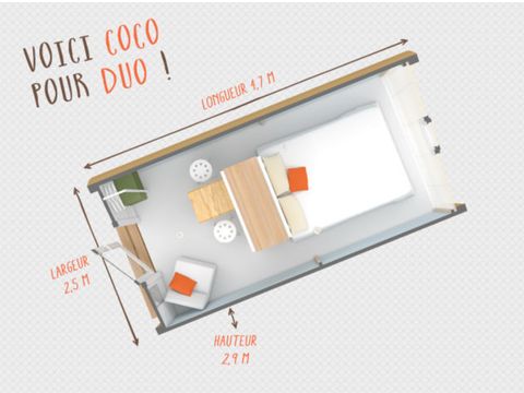 Accommodation 2 persons - Coco Sweet Duo (without toilet facilities)