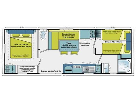 Mobile home 4 persons - Mougins - Altair - 2 BEDROOMS - 25m² - Sea View
