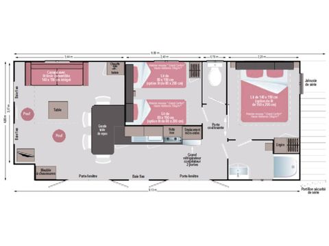 Mobile home 6 persons - Ramatuelle – Cap Deseo 34 m² – Sea view and hot tub