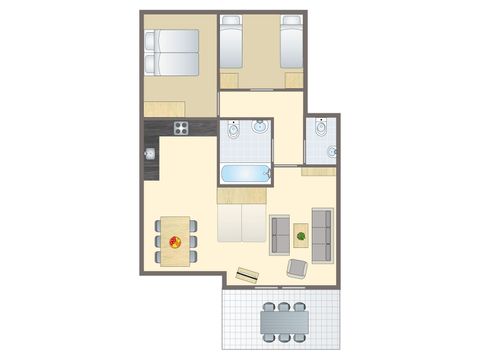 APARTMENT 6 people - 6-person holiday flat